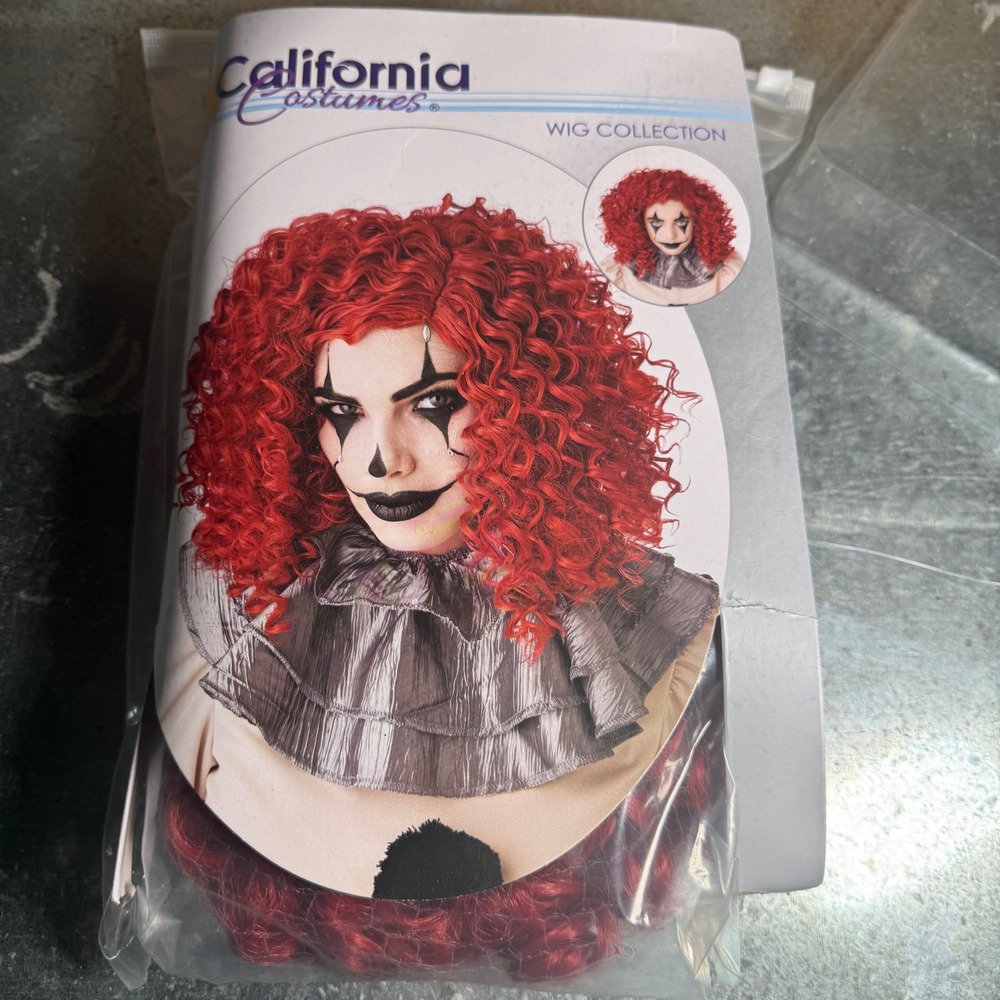 California Costumes Corkscrew Clown Curls Wig Women OS Red Curly 7020-117